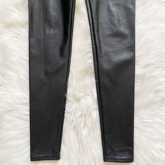 Aritzia Wilfred Free Black Japanese Vegan Leather Daria High Waist Leggings - Picture 3 of 8